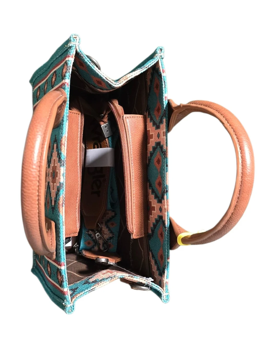 NWT Wrangler Blue-Teal Southwestern Pattern Crossbody Bag